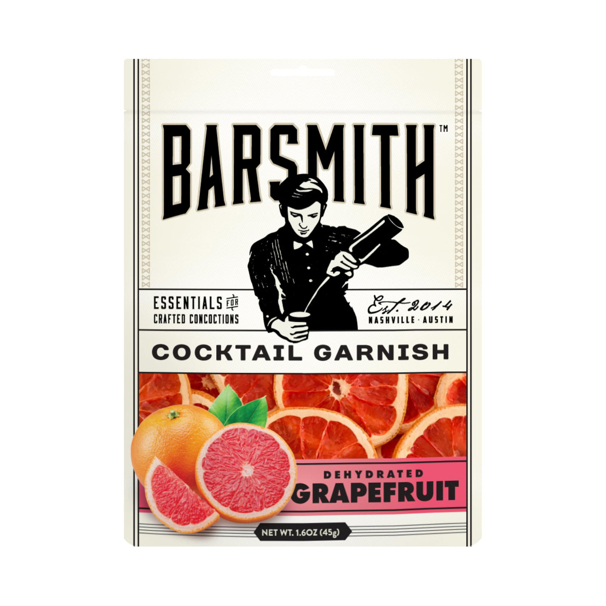 Barsmith Dehydrated Grapefruit Slices - Vibrant Citrus Flavor - 1.6oz (Pack of 12)