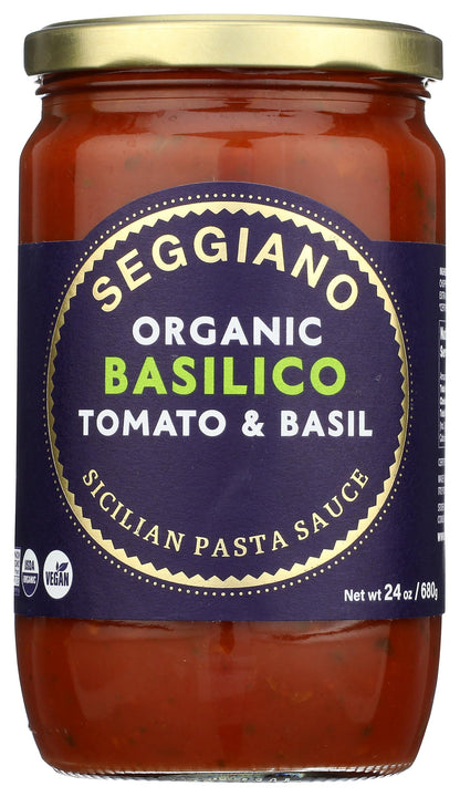 SEGGIANO Organic Basilico Pasta Sauce, 24 OZ