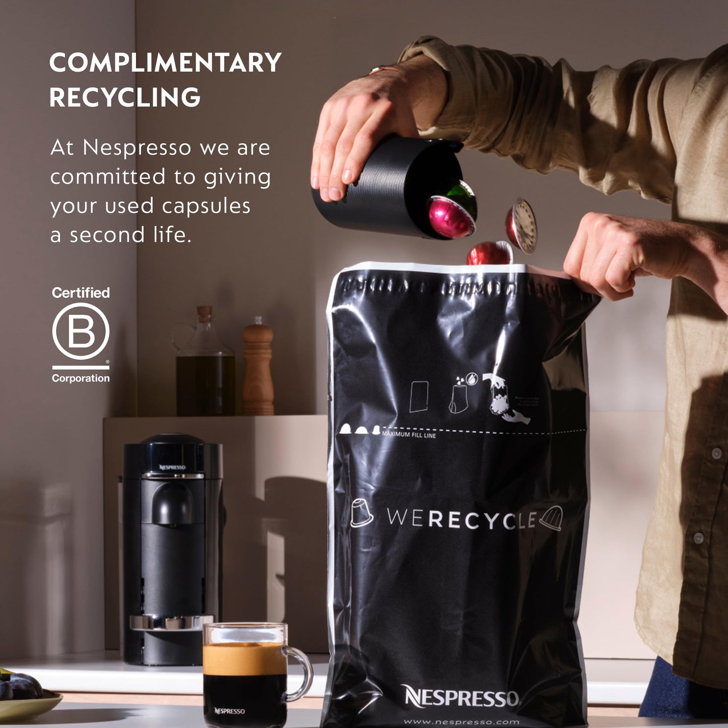 Nespresso I Samra Origins by The Weeknd Vertuo Togetherness Blend  Double Espresso  Light Roast  20-Count Coffee Pods  Brews 2.7 fl. Oz.