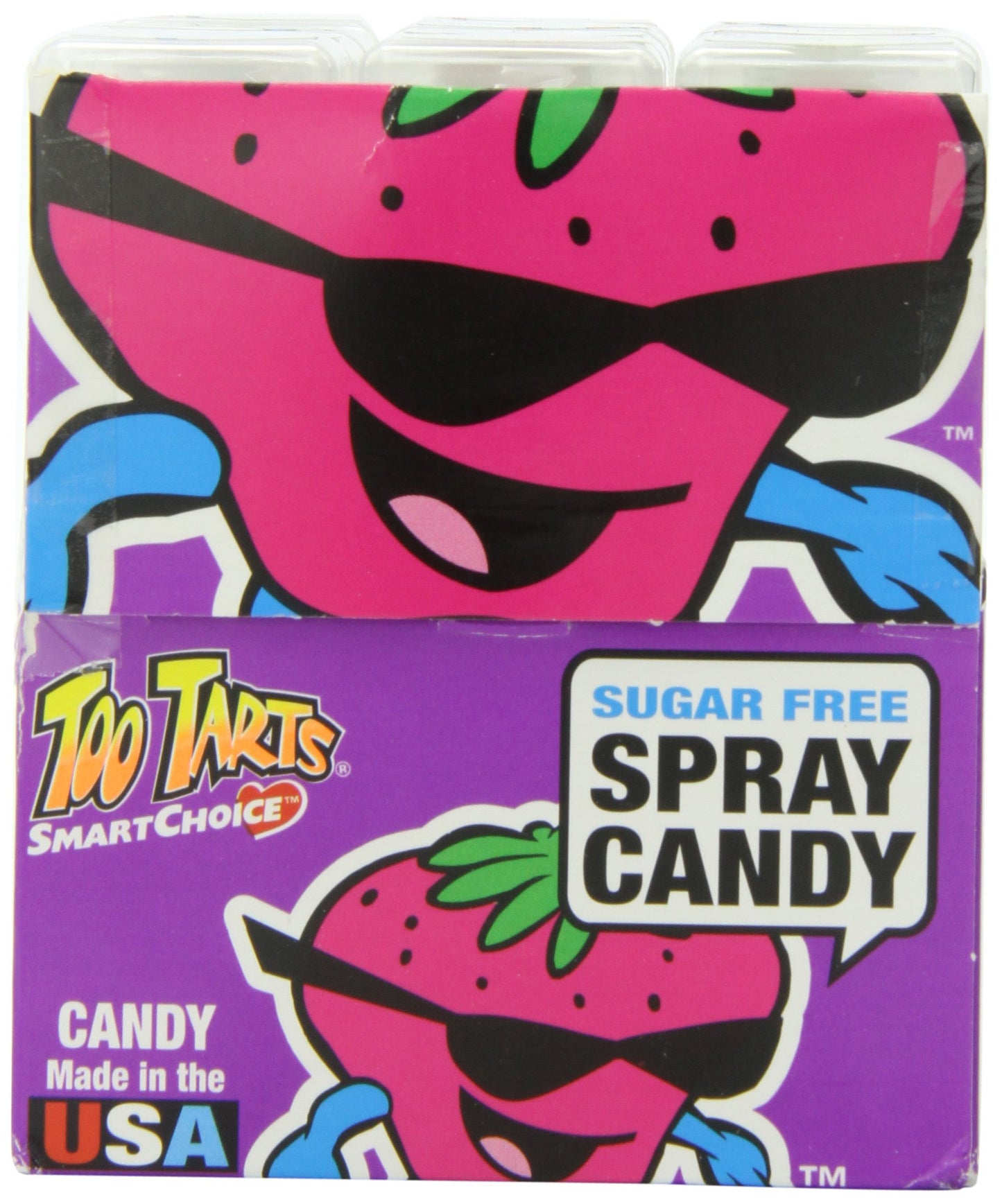 Too Tarts Sugar Free Sour Candy Spray Bottle Blueberry Green Apple Strawberry Assortment (Pack Of 12) By Too Tarts
