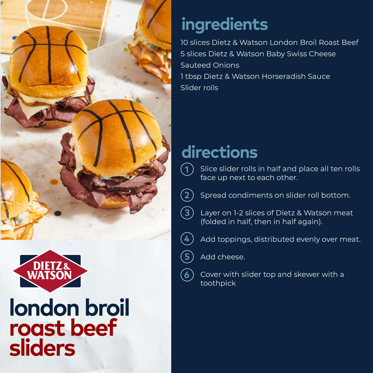 Dietz & Watson Deli-Sliced London Broil Roast Beef, 8 oz