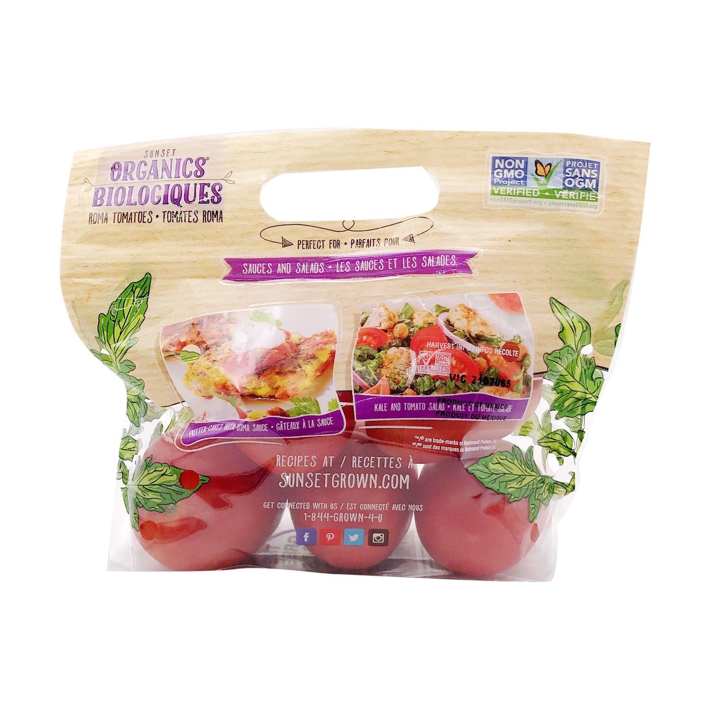 Sunset, Organic Roma Tomatoes, 1 lb