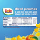 Dole Fruit Bowls Diced Peaches in 100% Juice Snacks, 4oz 4 Total Cups, Gluten & Dairy Free, Bulk Lunch Snacks for Kids & Adults