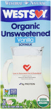 West Soy Organic Soymilk, Unsweetened Vanilla, 32 Fl Oz