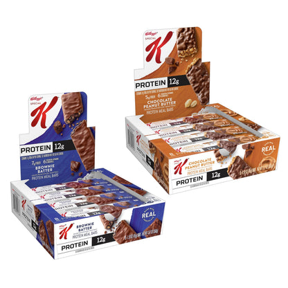 Special K Bar Protein Meal Bars, Meal Replacement, Variety Pack, 3.18lb Case (4 Boxes, 32 Count)