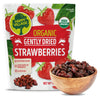Happy Village Organic Whole Dried Strawberries, 18 Oz Resealable Pack- Soft & Juicy, Kosher, Non-Gmo, No Refined Sugar, Organic Apple Juice Infused Organic Dried Strawberry