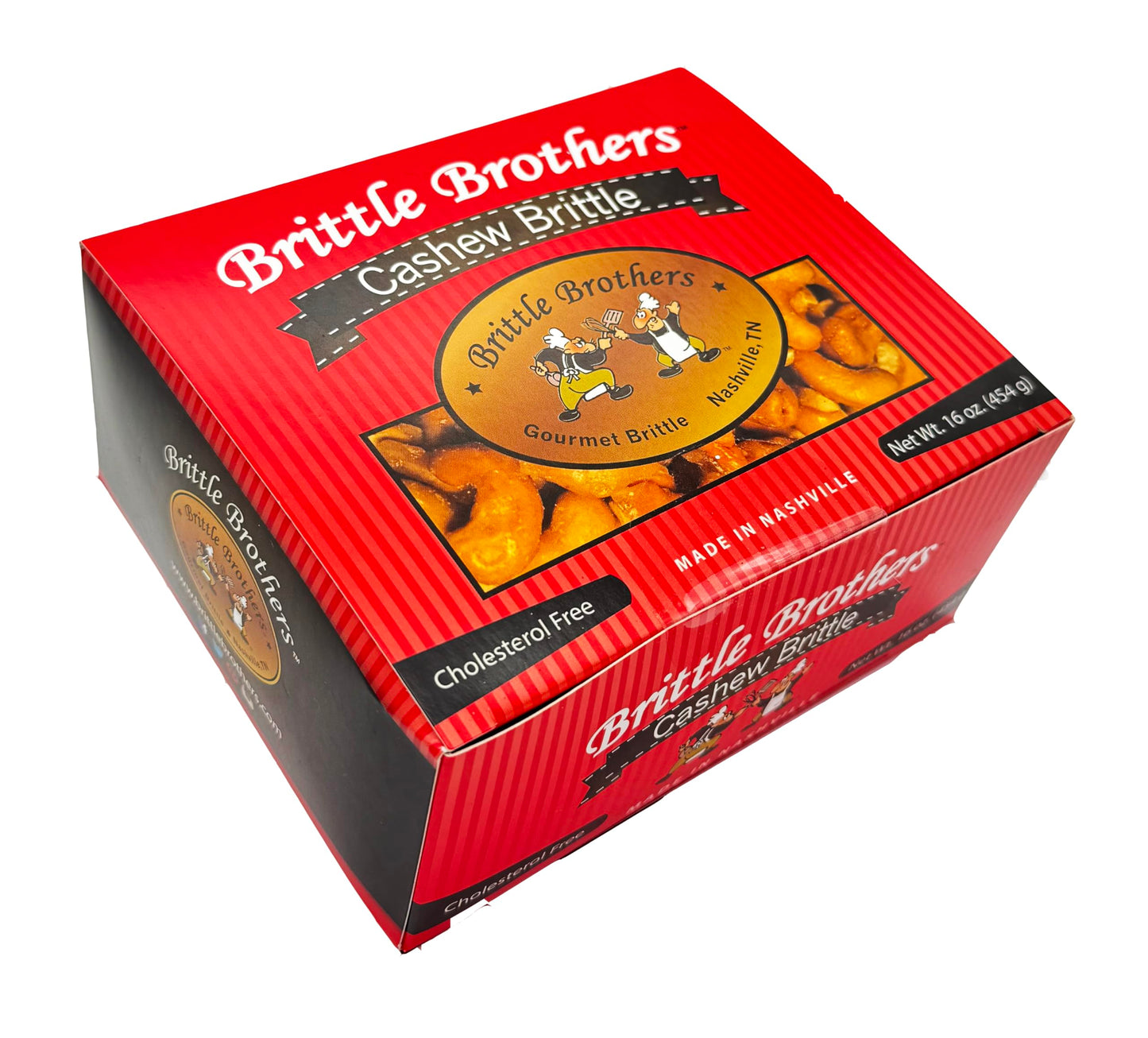 Brittle Brothers Cashew Brittle - 16 oz. Box : Voted #1-4xs more Nuts - Gift Set Cashew Pecan Bacon Corporate Christmas Mother F