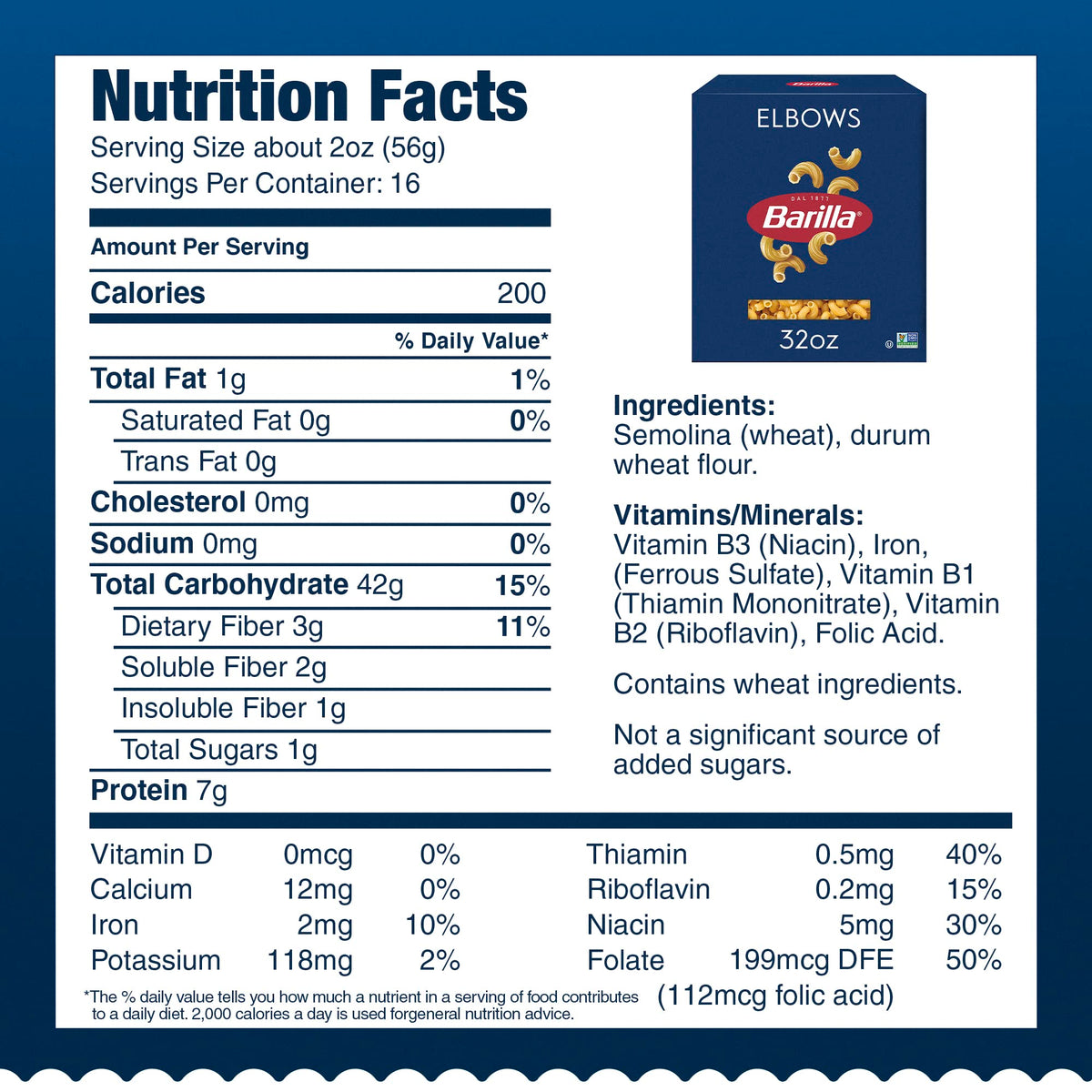 Barilla Elbows Pasta, 32 Oz. Box (Pack Of 8) - Non-Gmo Pasta Made With Durum Wheat Semolina - Kosher Certified Pasta