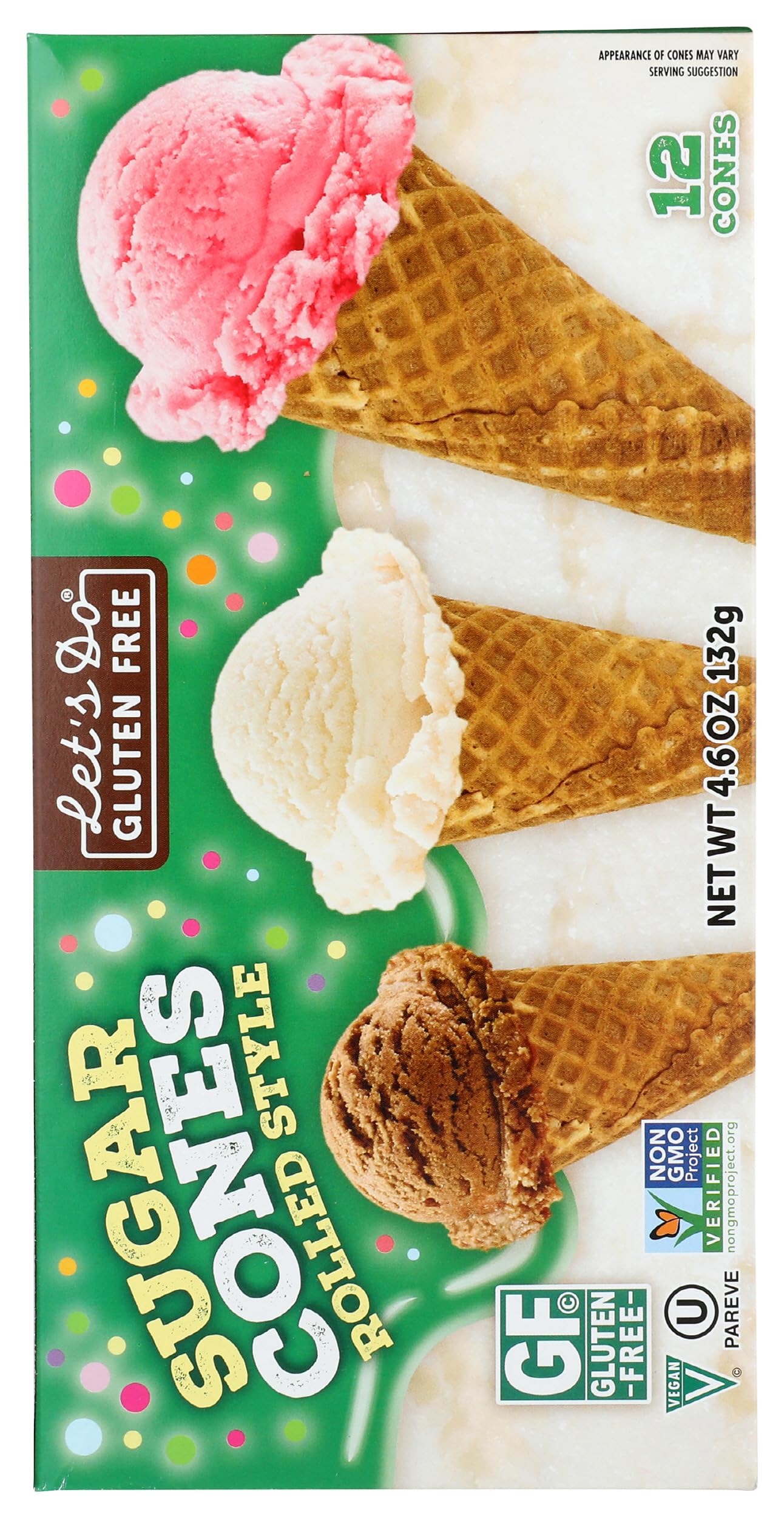 Lets Do Organic Sugar Cones, 4.6 Ounce, Brown, Plastic