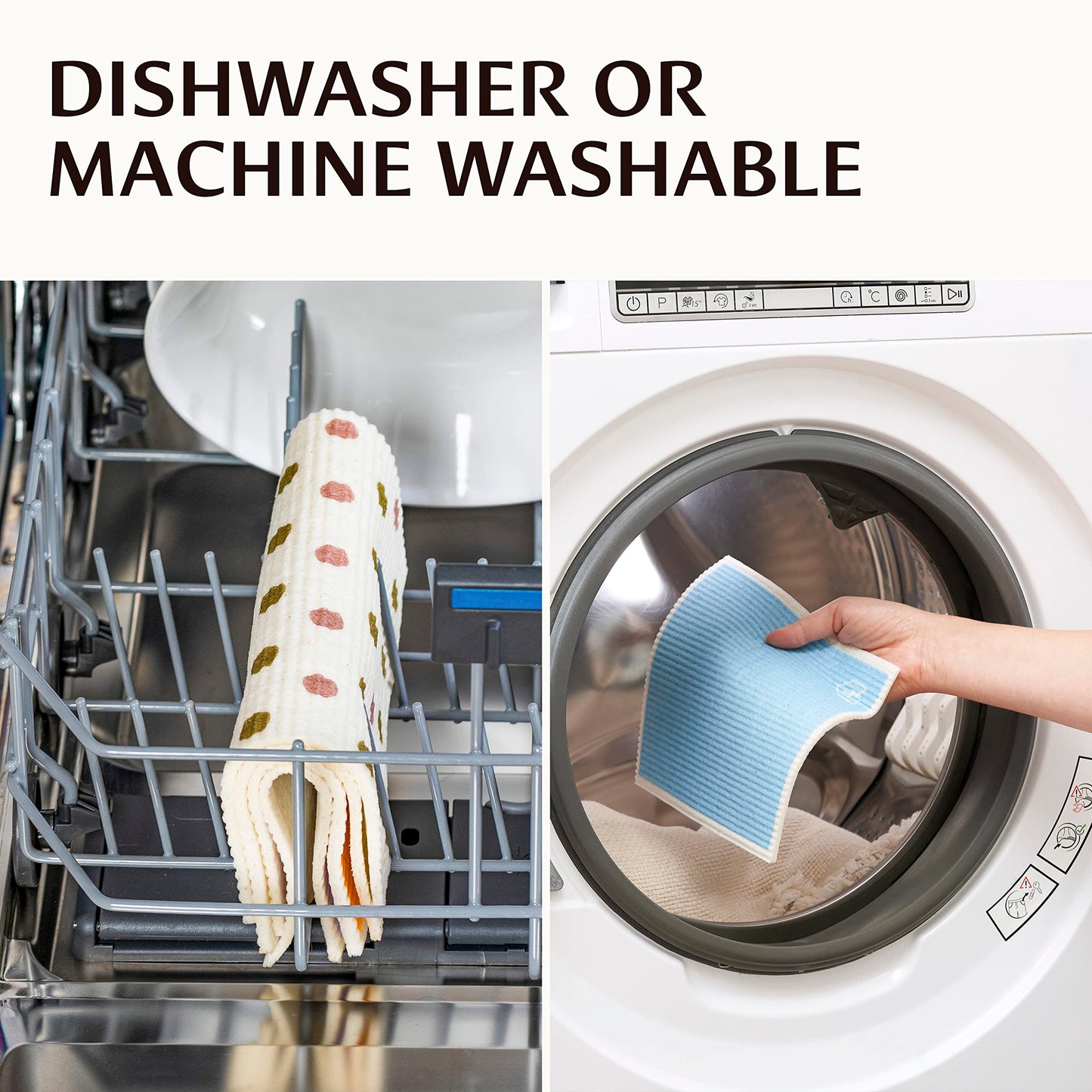 Swedish Dish Cloths For Kitchen - Reusable Dishcloths For Washing Dishes - Each Cellulose Dish Cloth Replaces 15 Rolls Of Paper
