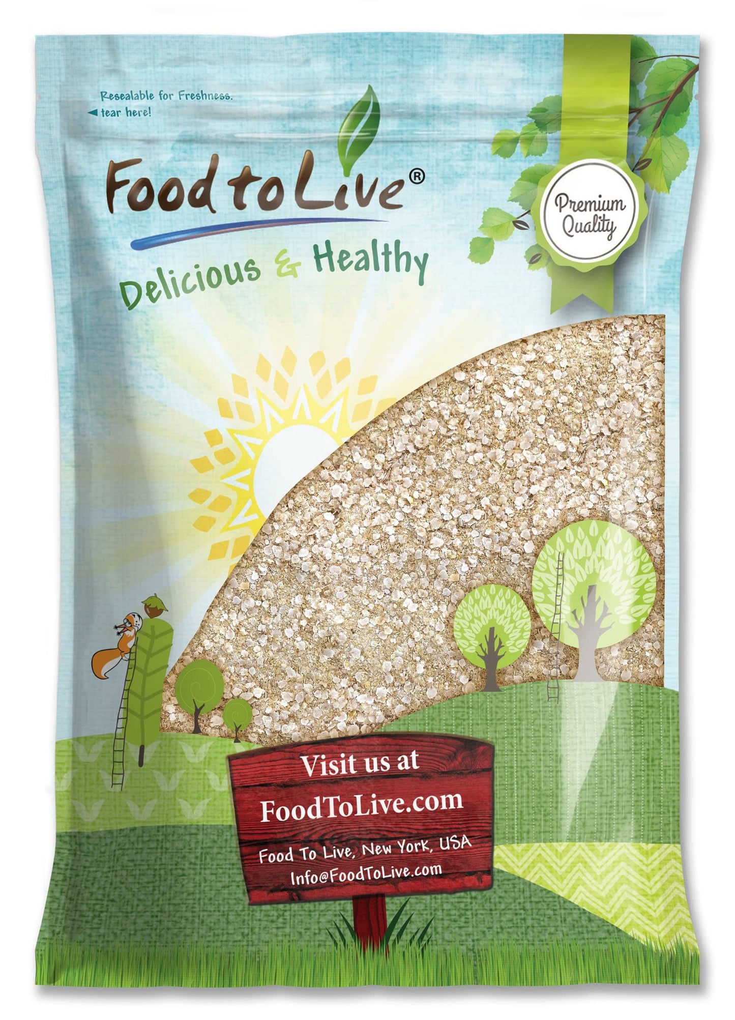 Food to Live White Quinoa Flakes, 8 Pounds - Pressed Quinoa Seeds, Whole Grain, Raw, Kosher, Bulk. High in Protein, Riboflavin. 