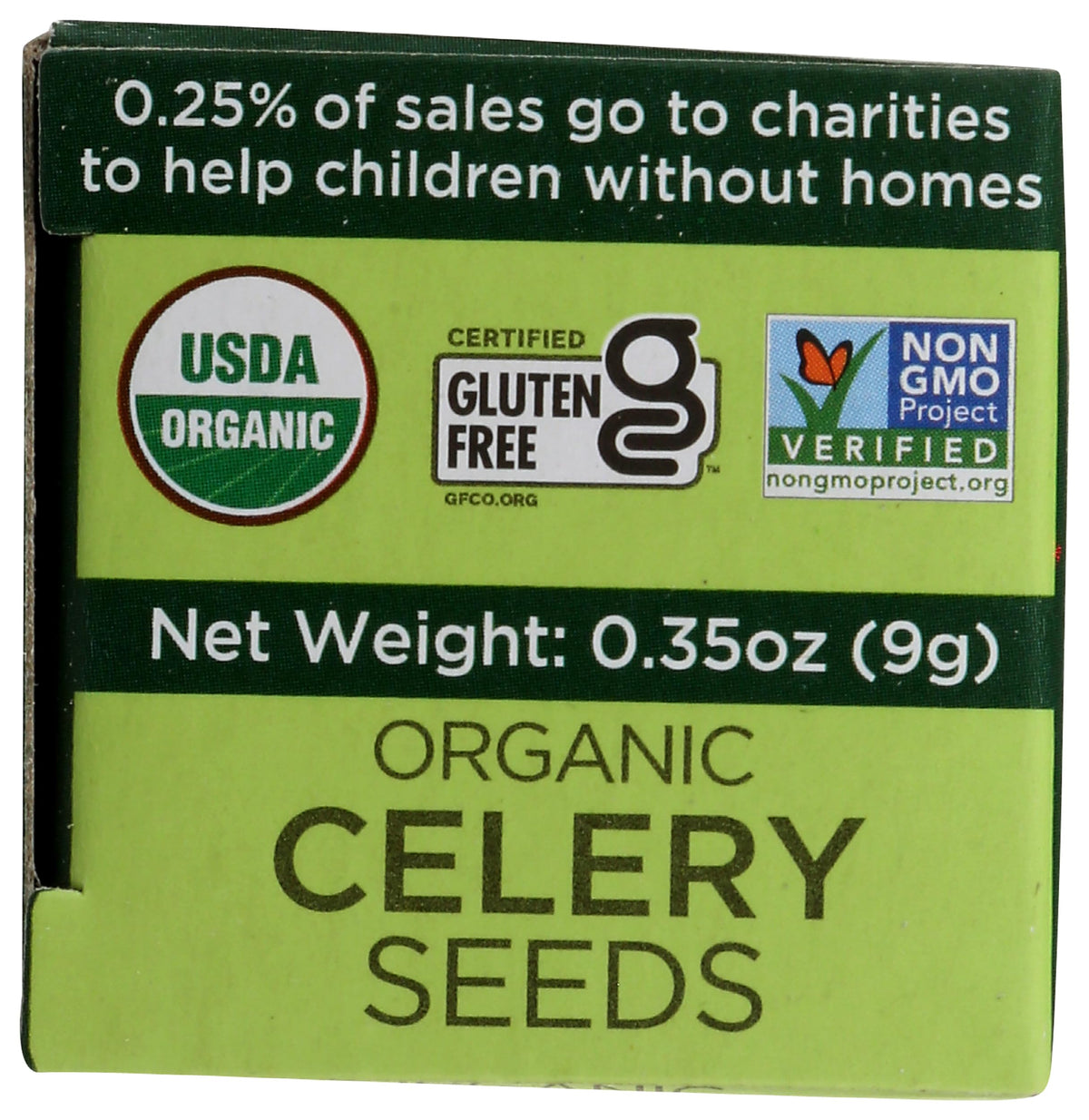 Spicely Organic Celery Seeds Whole 0.35 Ounce Ecobox Certified Gluten Free