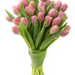 Blooms2Door Flowers - Valentine Collection - 30 Pink Tulips (Farm-Fresh) without vase . Gift for Birthday, Sympathy, Anniversary, Get Well, Thank You, Valentine, Mother’s Day Fresh Flowers