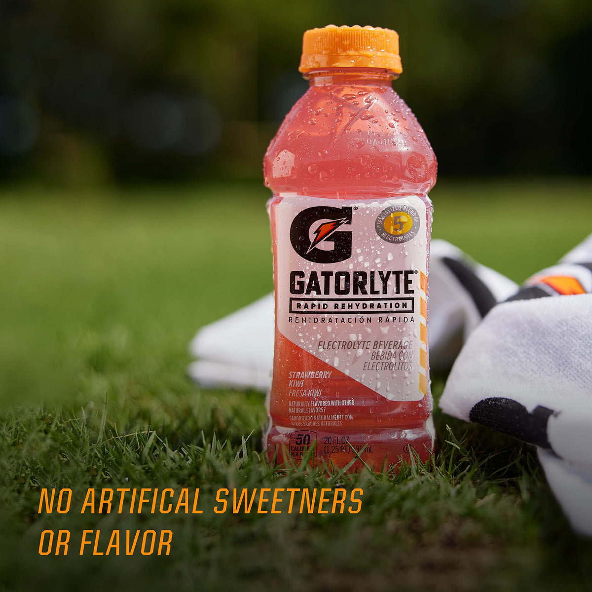 Gatorlyte Rapid Rehydration Electrolyte Drink, Strawberry Kiwi, Specialized Blend of 5 Electrolytes, Lower Sugar, No Artificial