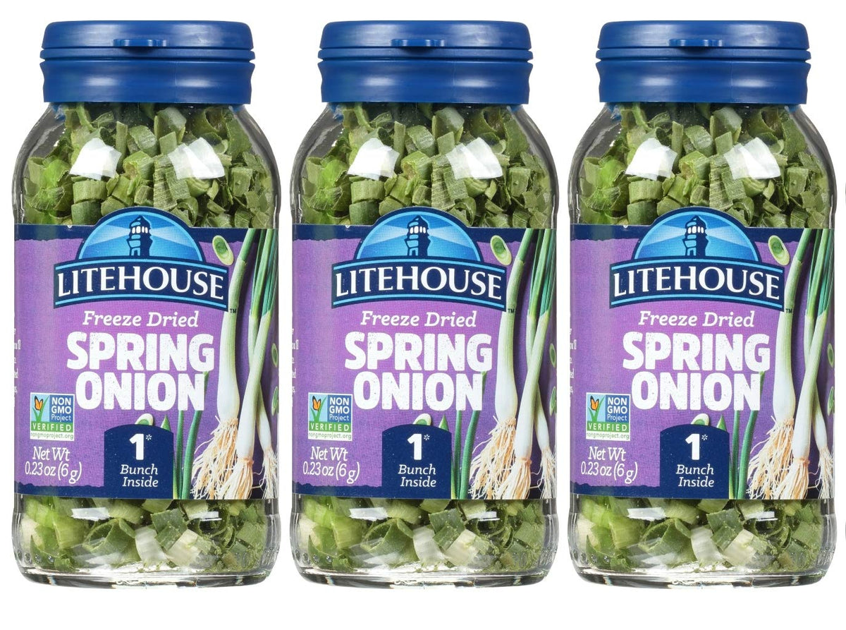 LITEHOUSE Freeze Dried Spring Onion, Organic, Non-GMO, Gluten-Free, 0.23 Ounce (Pack of 3)