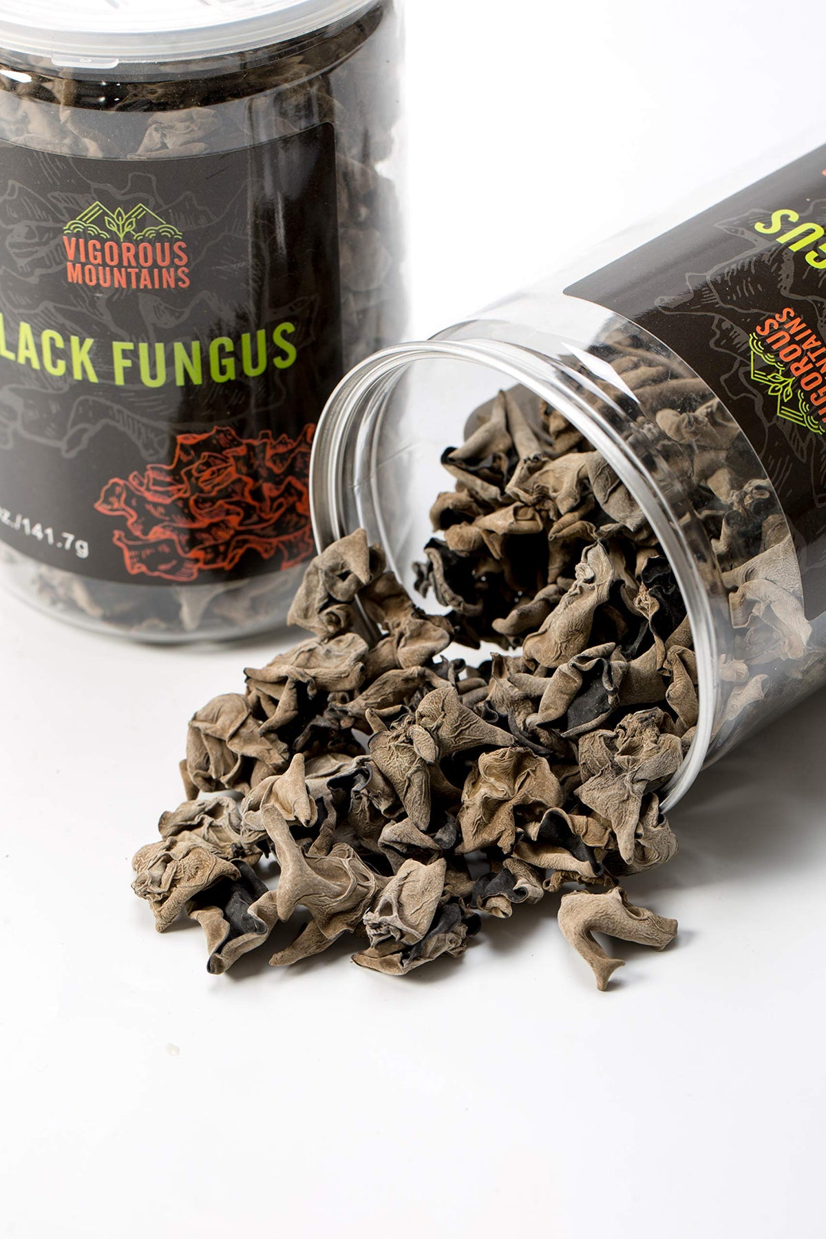 VIGOROUS MOUNTAINS Dried Woodear Mushrooms for Cooking, Chewy Texture Dry Black Fungus for Soup/ Stir-fries/ Salads , ??5oz 141.
