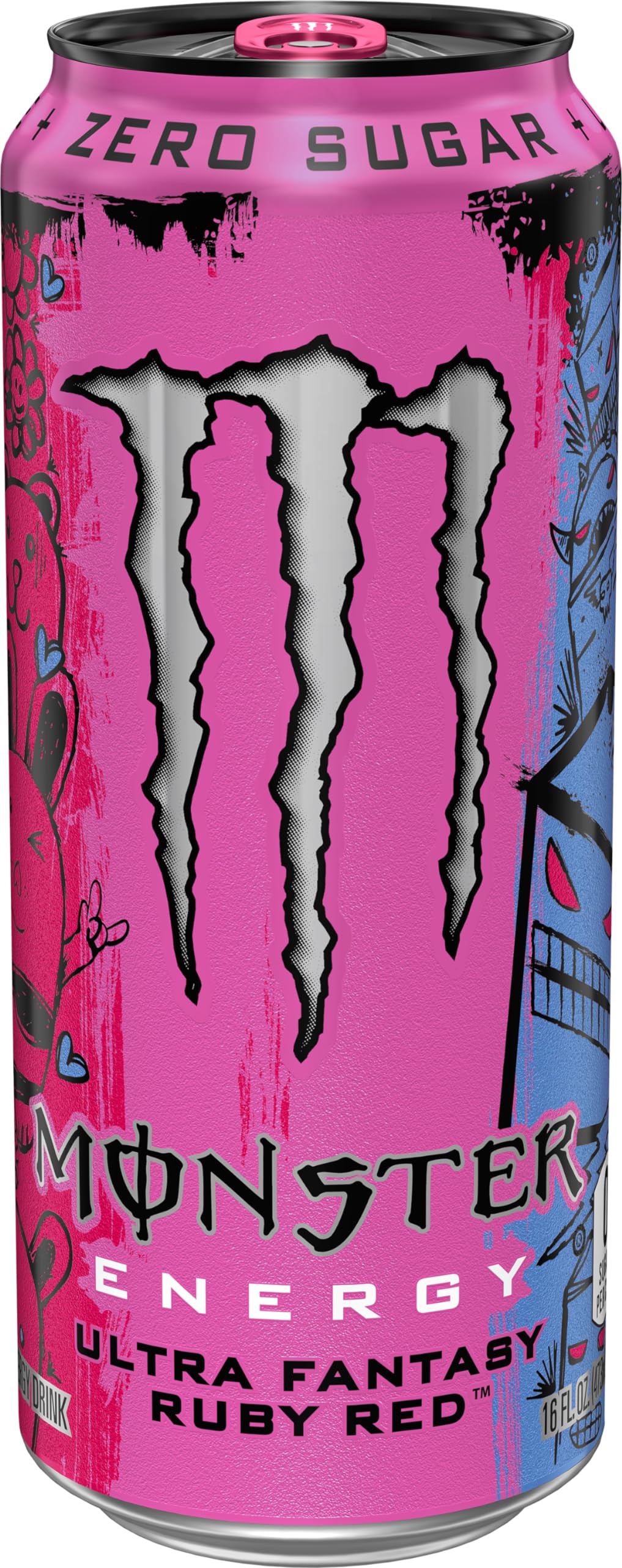 Monster Energy Ultra Fantasy Ruby Red, Sugar Free Energy Drink, 16 Ounce (Pack Of 1)