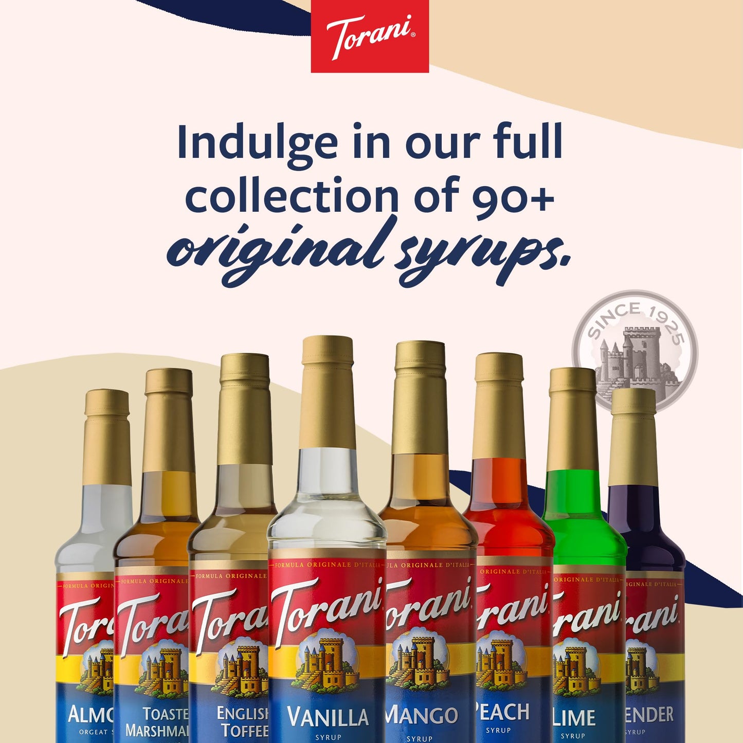 Torani Blueberry Syrup for Drinks  Flavoring for Iced Tea  Lemonade  Sodas  and Cocktails  Glass Bottle with Pump Included  25.4 Fl Oz