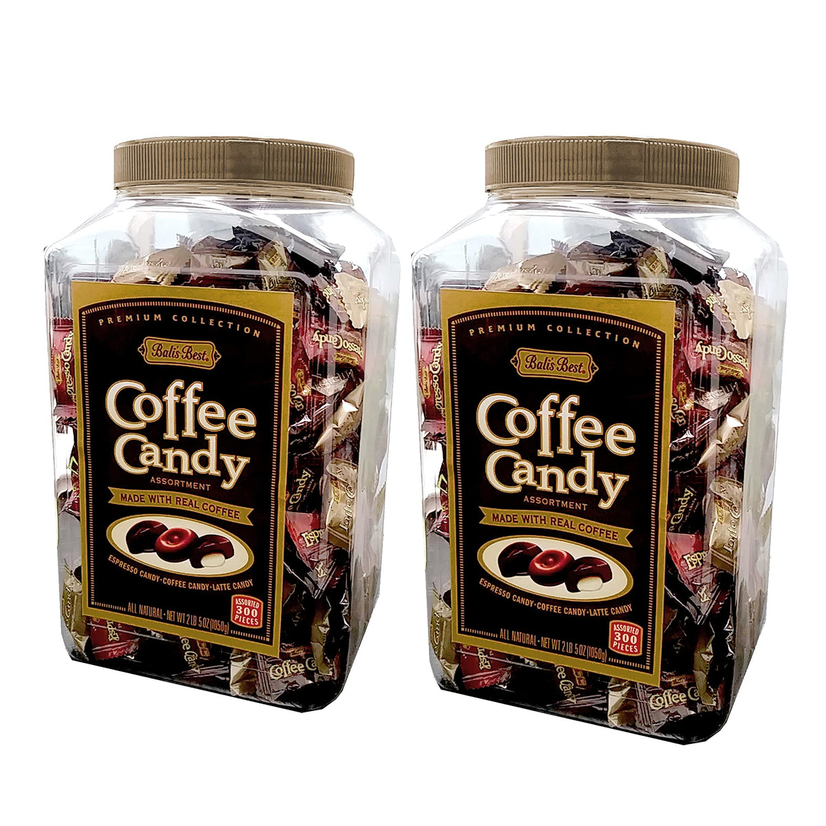 Balis Best Coffee Candy Assortment, Original & Espresso Flavors, 300 Count (Pack of 2)