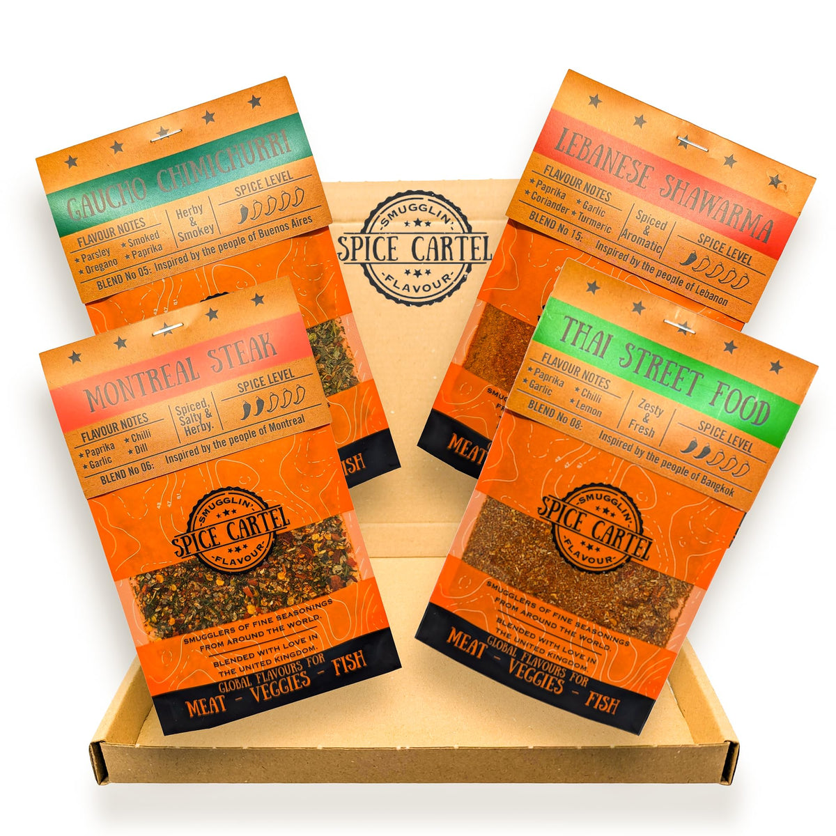 Spice Cartel Barbecue Bangers Collection Rubs & Marinades, 4.8 Ounce Resealable Pouches