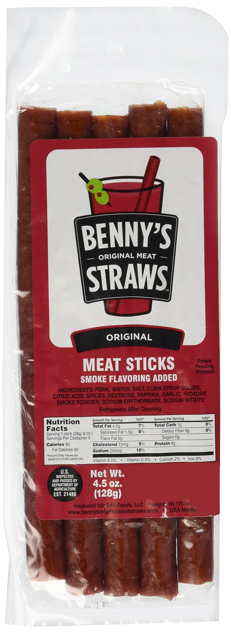 Benny'S Bloody Mary Beef Straws - Pack Of 5