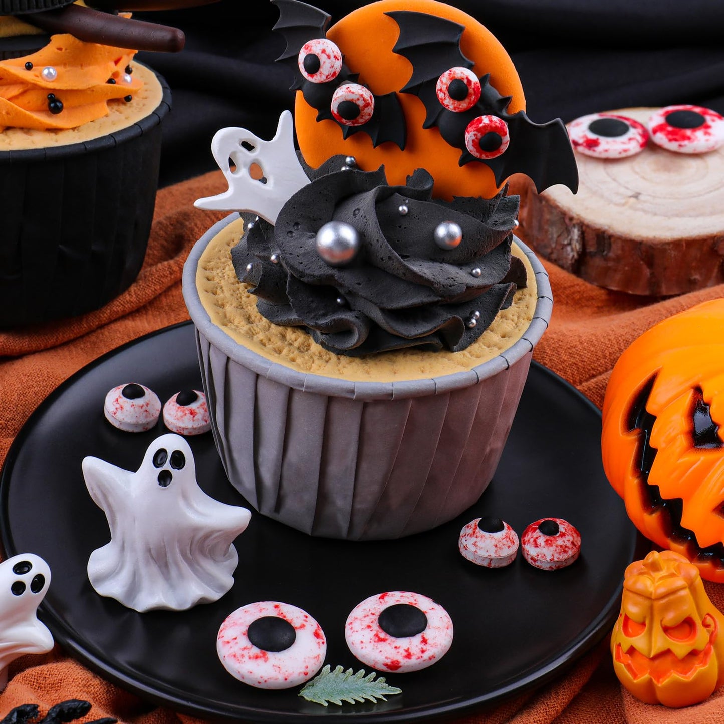 Halloween Sprinkles Edible Candy Eyeballs for Cake Decorating  3 Sizes Bloody Candy Eyes Sprinkles for Cookies  Baking  Cupcake Toppings