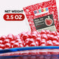 Crafty Confections Shimmer Gumballs - 3.5 oz Cherry Flavored Candy, Pearl Red, 16mm for Gumball Machines and Party Favors