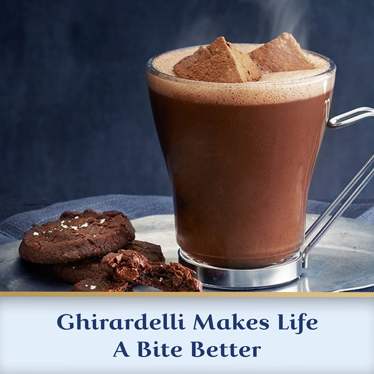 Ghirardelli Chocolate Company Hot Chocolate Pouch, Double Chocolate, 10.5 Ounce