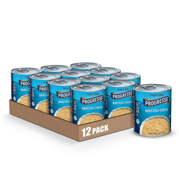 Progresso Traditional  Broccoli Cheese Canned Soup  Gluten Free  18 oz. (Pack of 12)