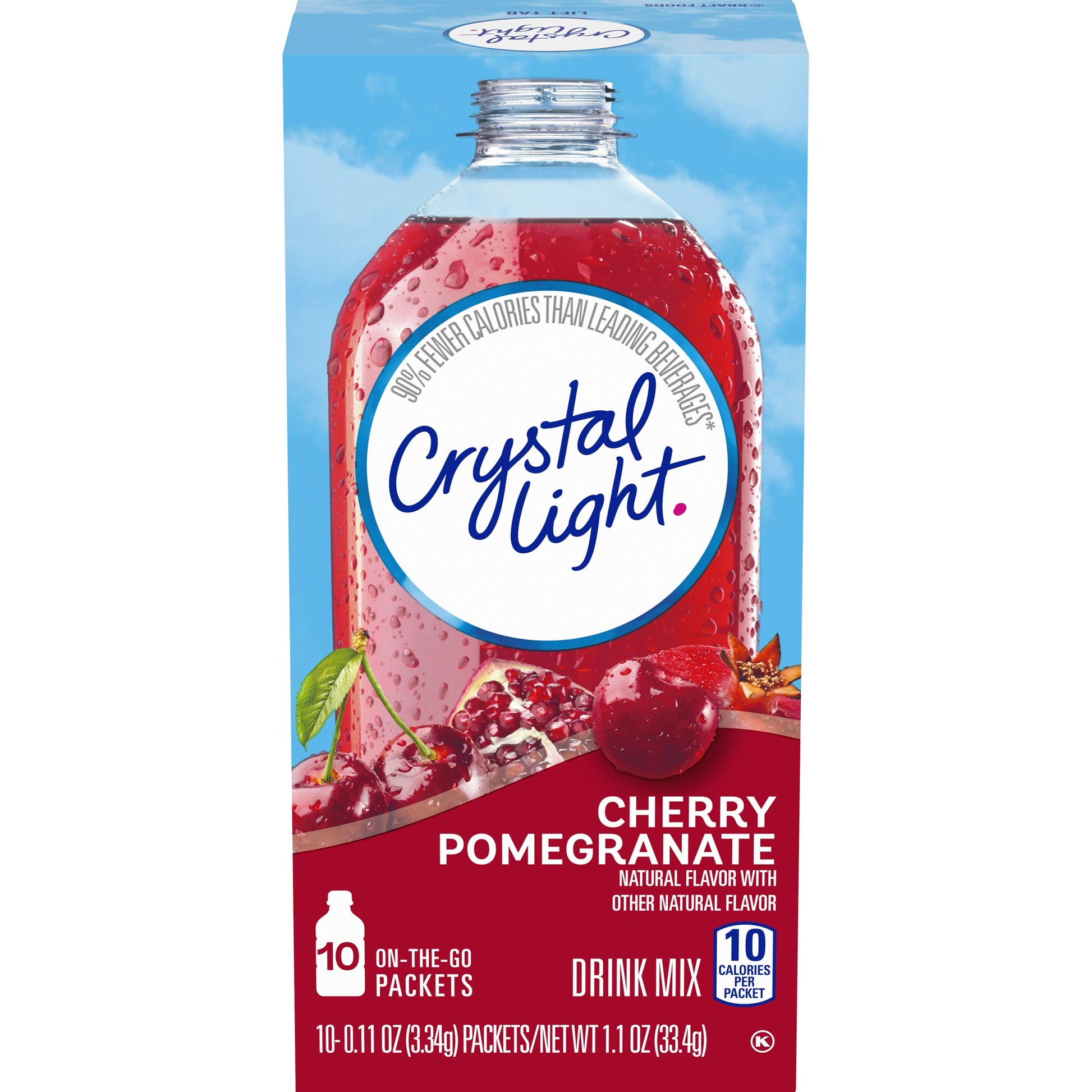 Crystal Light Sugar-Free Cherry Pomegranate Drink Mix (10 On-the-Go Packets)