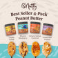 Bnutty Gourmet Peanut Butter Variety Pack | Totally Toffee, Blissful Blueberry, Irresistible Pretzel & Simply Salted Caramel | P