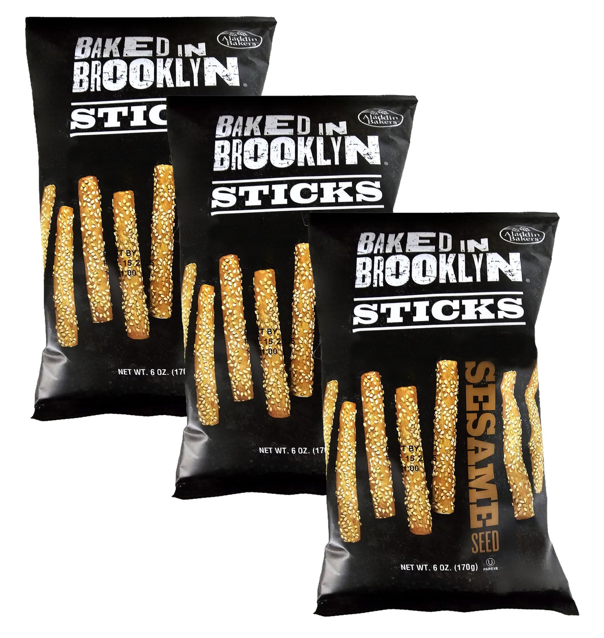 Baked in Brooklyn Sticks Certified Kosher - Sesame - Pack of 3-6 ounce