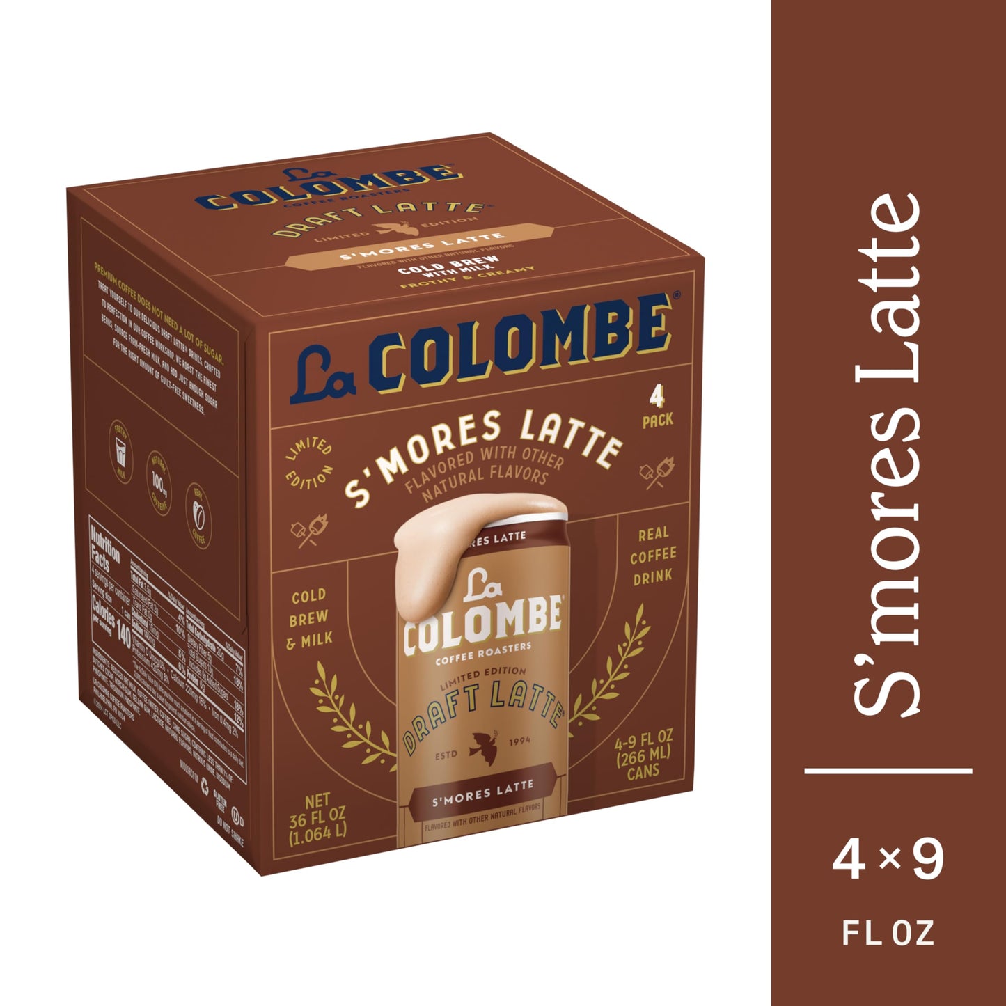 La Colombe LTO Smores Coffee 9oz 4pk - 36 Fl Oz (Pack of 1)