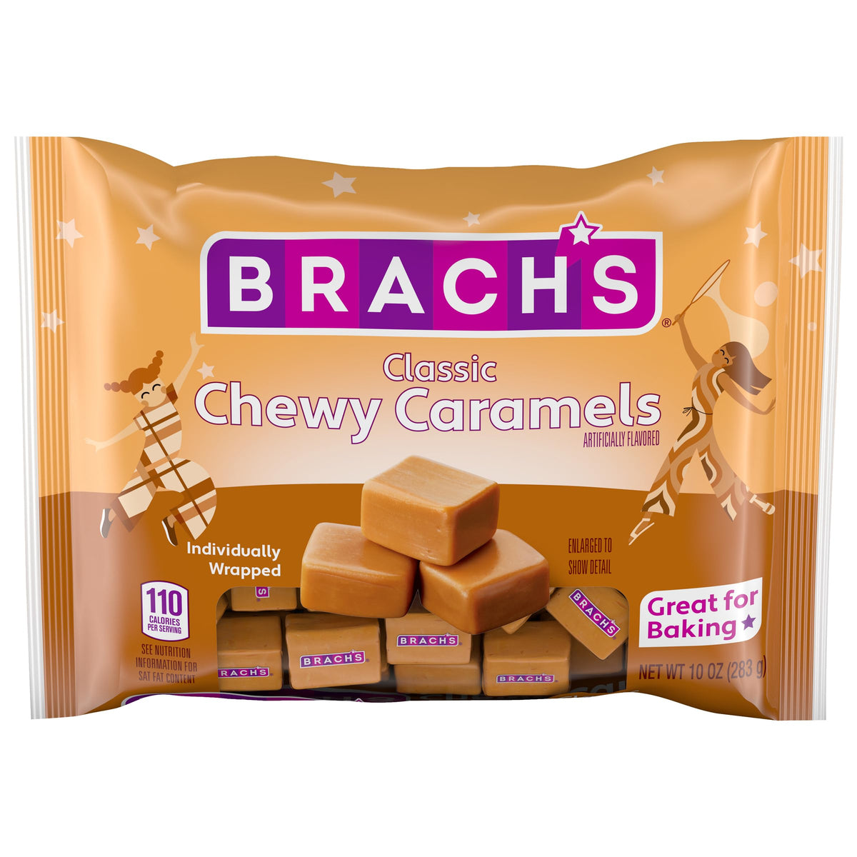 Brachs Milk Maid Caramels, Individually Wrapped Candy, 10Oz Bag