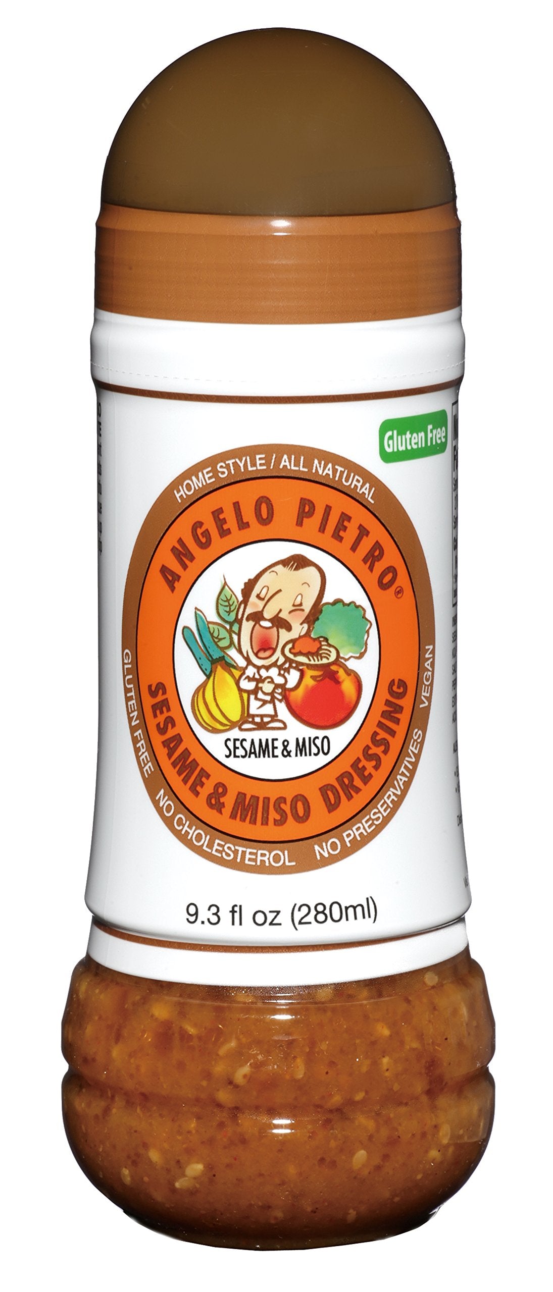 Pietro Dressings Sesame and Miso Salad Dressing, 9.3 Oz. - Natural, Delicious Marinade for Vegetables, Pasta Salads, Beef, Pork, Seafood - Gluten-Free, MSG-Free, Vegetarian Friendly Salad Toppings