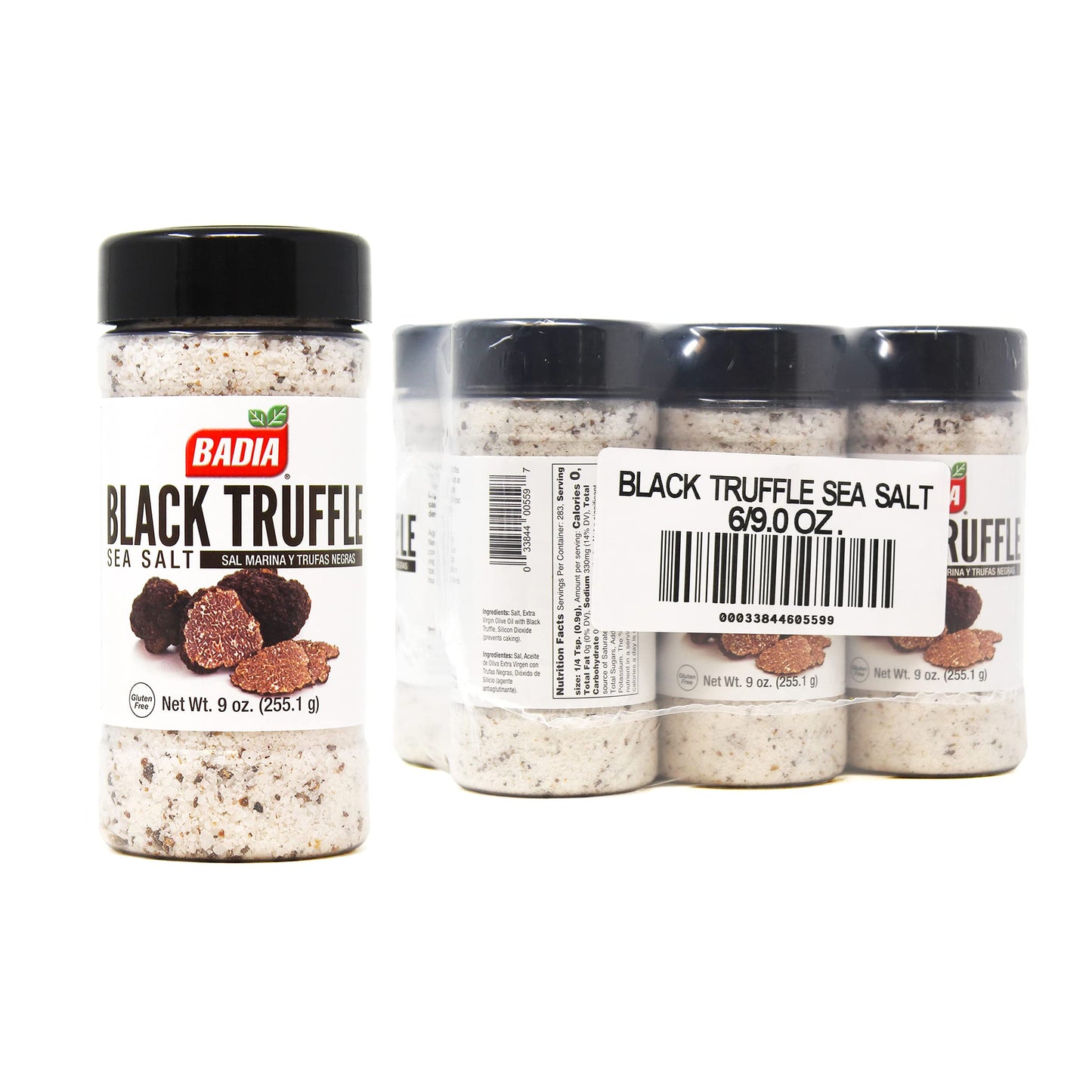 Badia Black Truffle Sea Salt, 9 Oz (Pack Of 6) – Rich, Earthy & Elegant Flavor