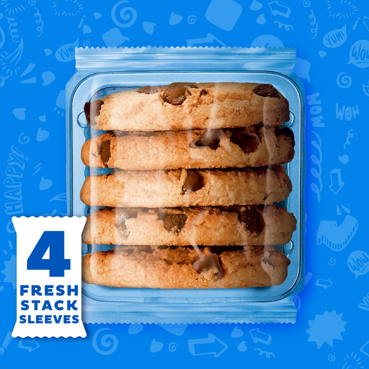 CHIPS AHOY! Fresh Stacks Original Chocolate Chip Cookies, Bulk Travel Snacks, 6 Boxes (24 Multi Snack Packs)