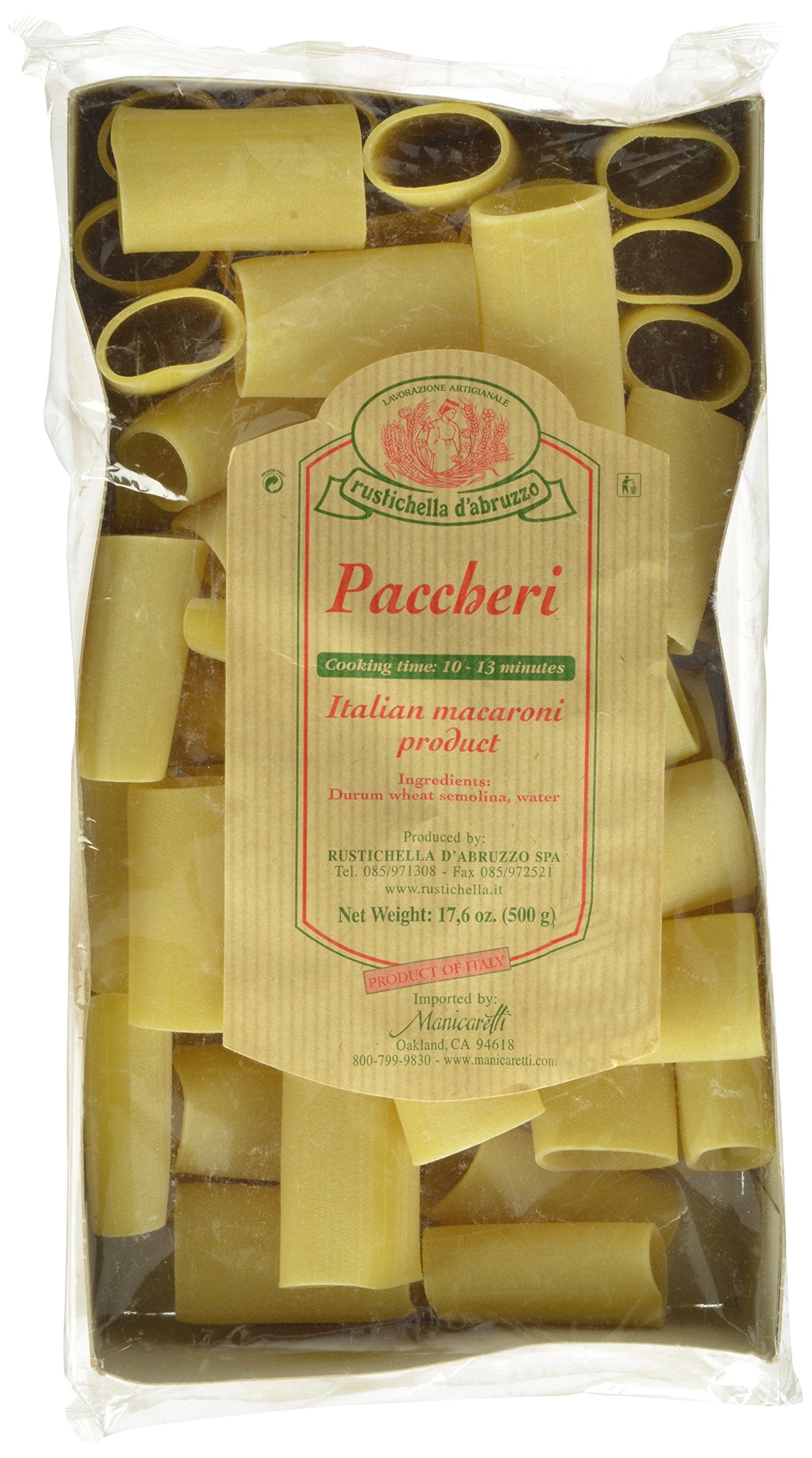 Rustichella Paccheri Pasta, 17.6 Ounce