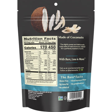 Bare Baked Crunchy, Toasted Coconut, 2.7 Ounce (Pack Of 6)