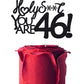 Happy 46th Birthday Cake Topper 46 Birthday Cake Toppers-Black Glitter, Funny 46th Cake Topper for Men,46 Cake Topper For Women,