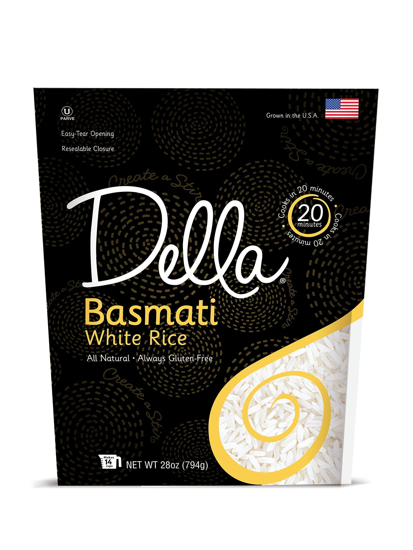 Della Rice Basmati White Rice, 28 oz (Pack of 1)