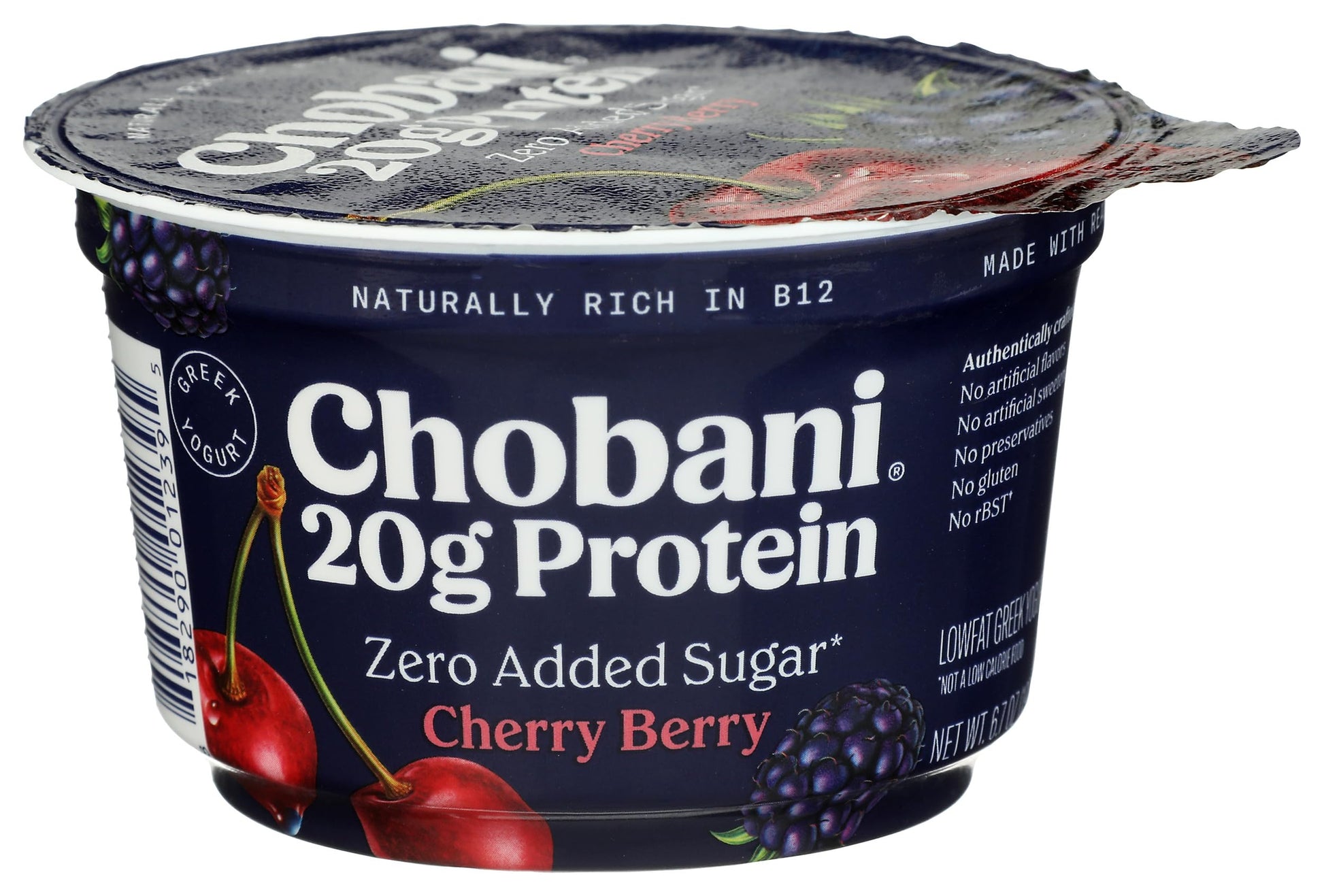 Chobani 20g Protein Lowfat Greek Yogurt Cherry Berry 6.7oz