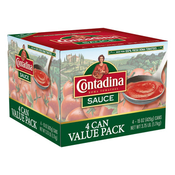 Contadina Canned Tomato Sauce, 15 Oz (Pack Of 4 Cans)