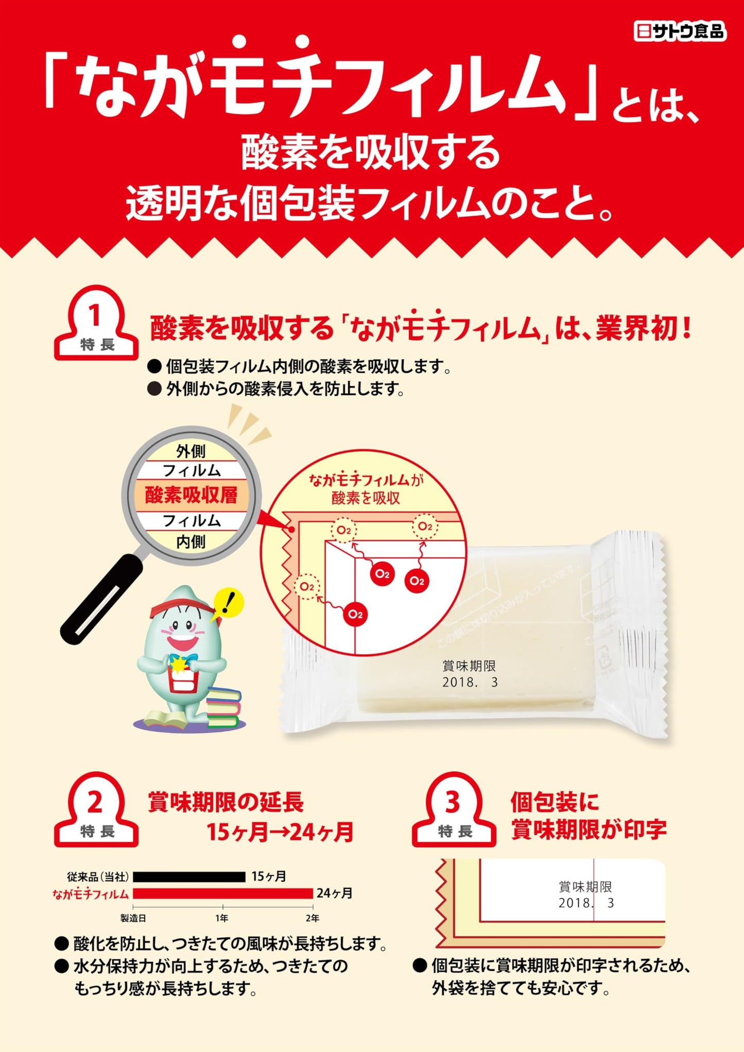 Satou No Kirimochi Parittosuritto (Crunchy And Easy To Cut) 700G