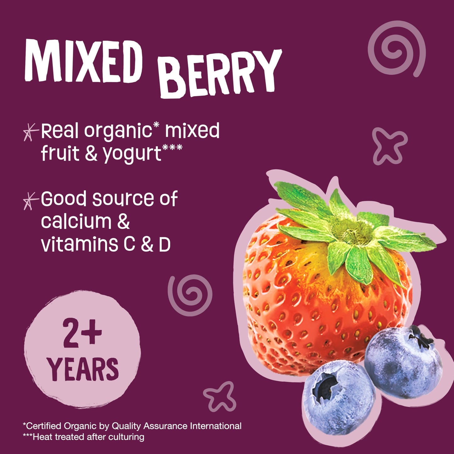Earths Best Organic Yogurt Smoothie Pouches, 24+ Months, Fruit And Yogurt Smoothie For Kids, Mixed Berry, 4.2 Ounce Resealable Pouch (Pack Of 12)