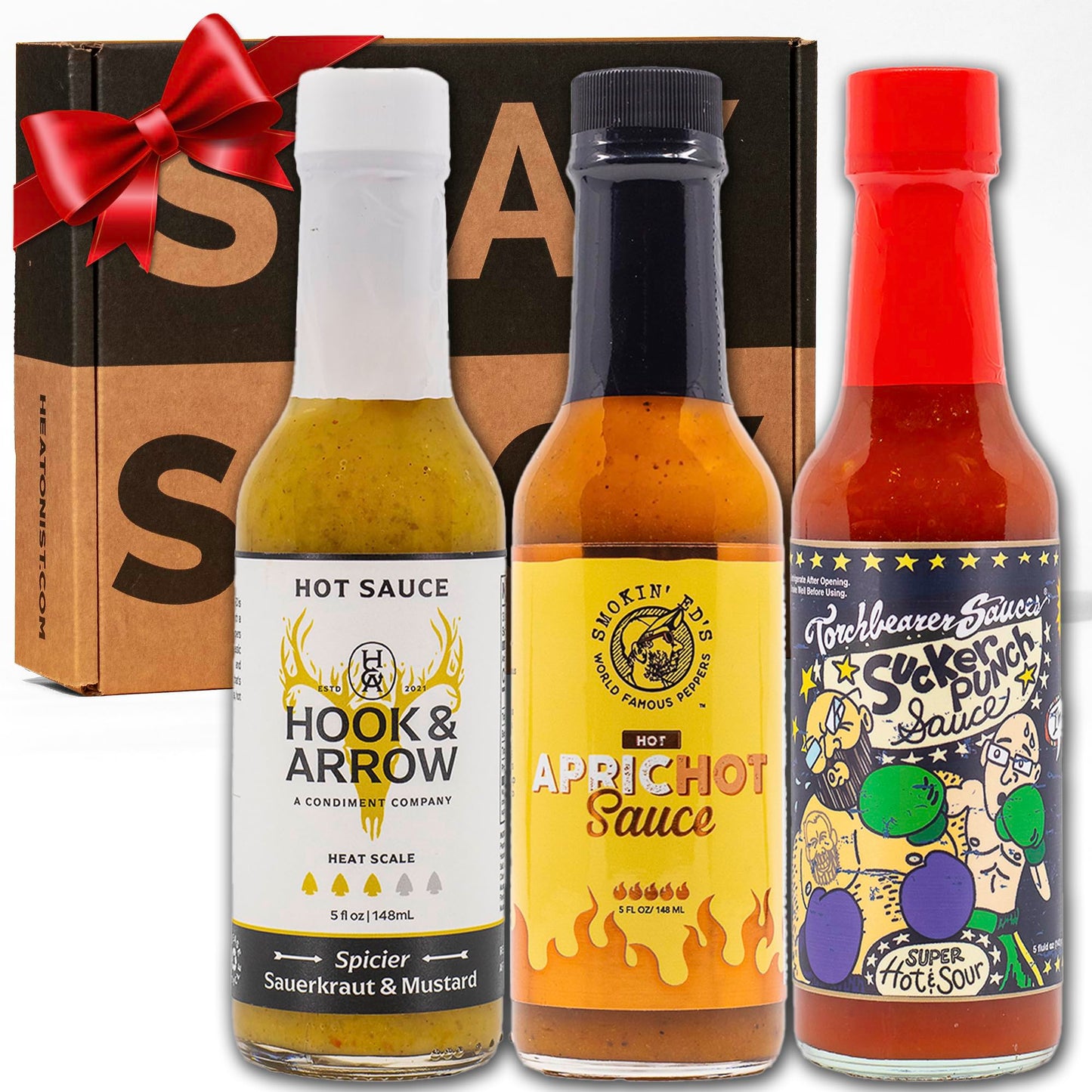 Hot Ones Hot Sauce Challenge Set - Season 27 Heat - Hot Sauces Gift Set - Variety Pack - Made With Natural Ingredients - Unique Small Batch Sampler - 5 Fl Oz Bottles (3-Pack)
