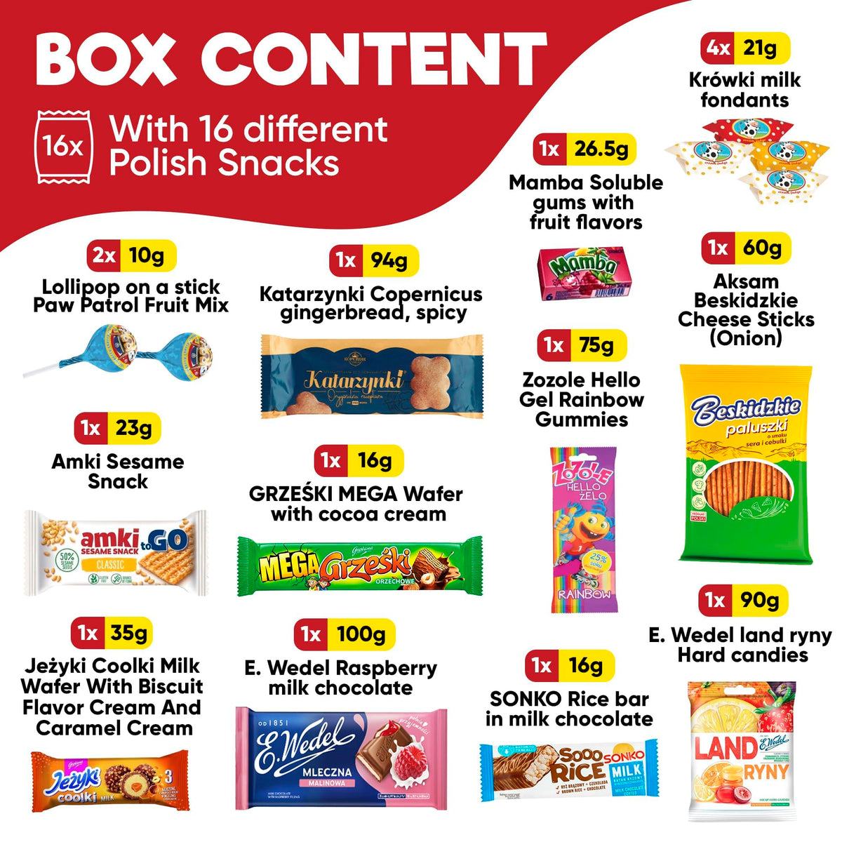 from Home Authentic Polish Candy Snack Box - 15 Traditional  , Includes Wafers, Cookies & Sesame Snacks