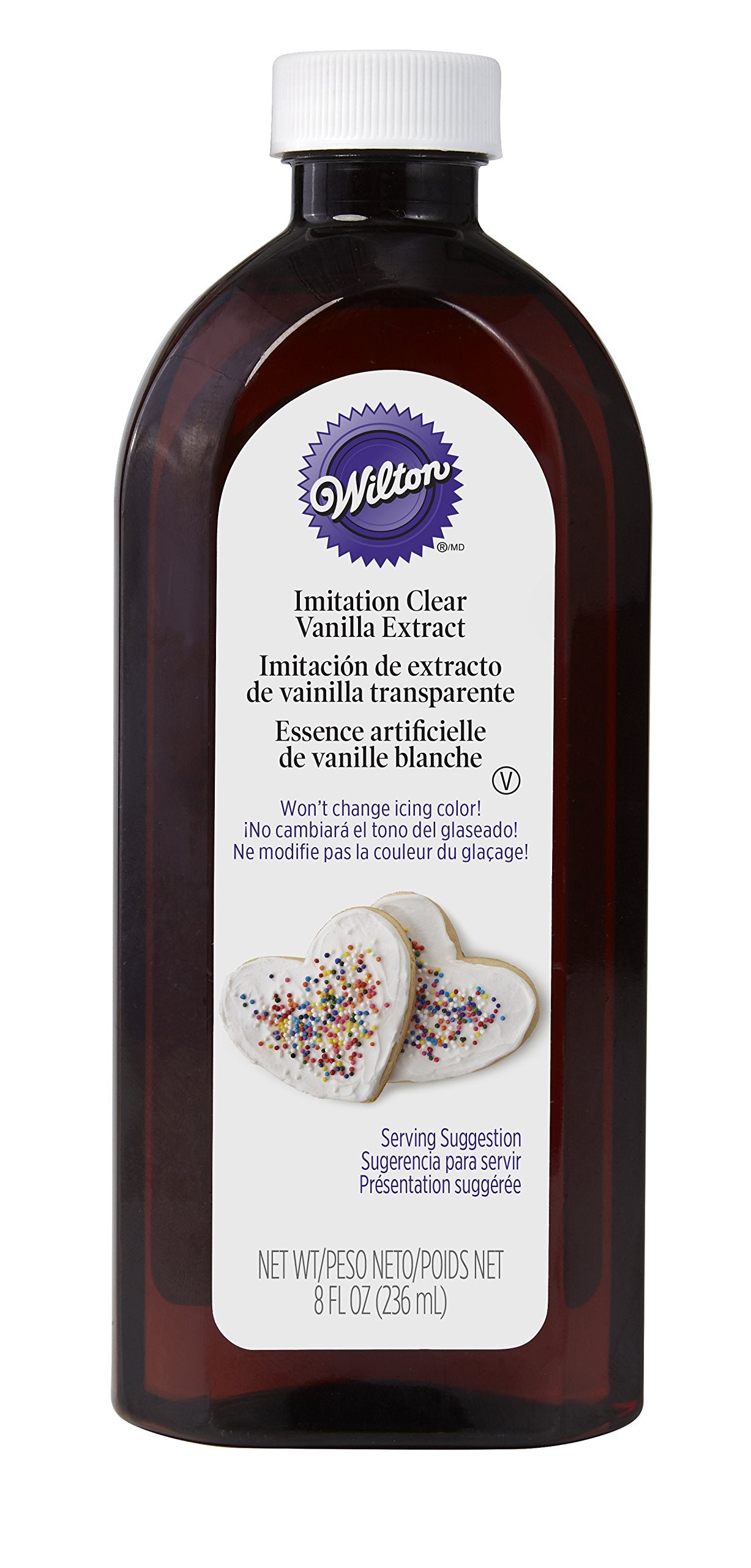 Wilton Clear Imitation Vanilla Extract, 8 Oz Bottle, Model 604-2269
