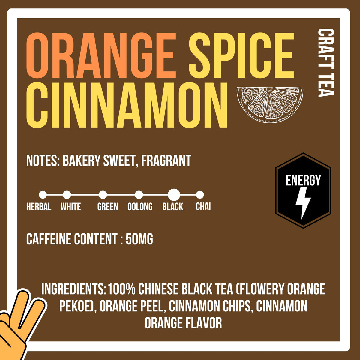 Revival Tea Company Orange Spice Black Tea Bags – Caffeinated Cinnamon Orange Blend – 24 Count