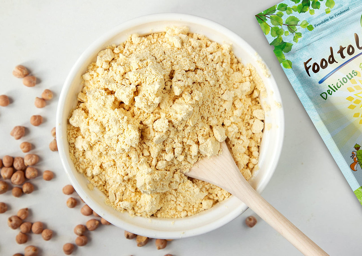 Food To Live Garbanzo Bean Flour, 2 Pounds Finely Milled Chickpea Flour, Raw, Vegan, Kosher, Bulk, Good Source Of Protein, Fiber